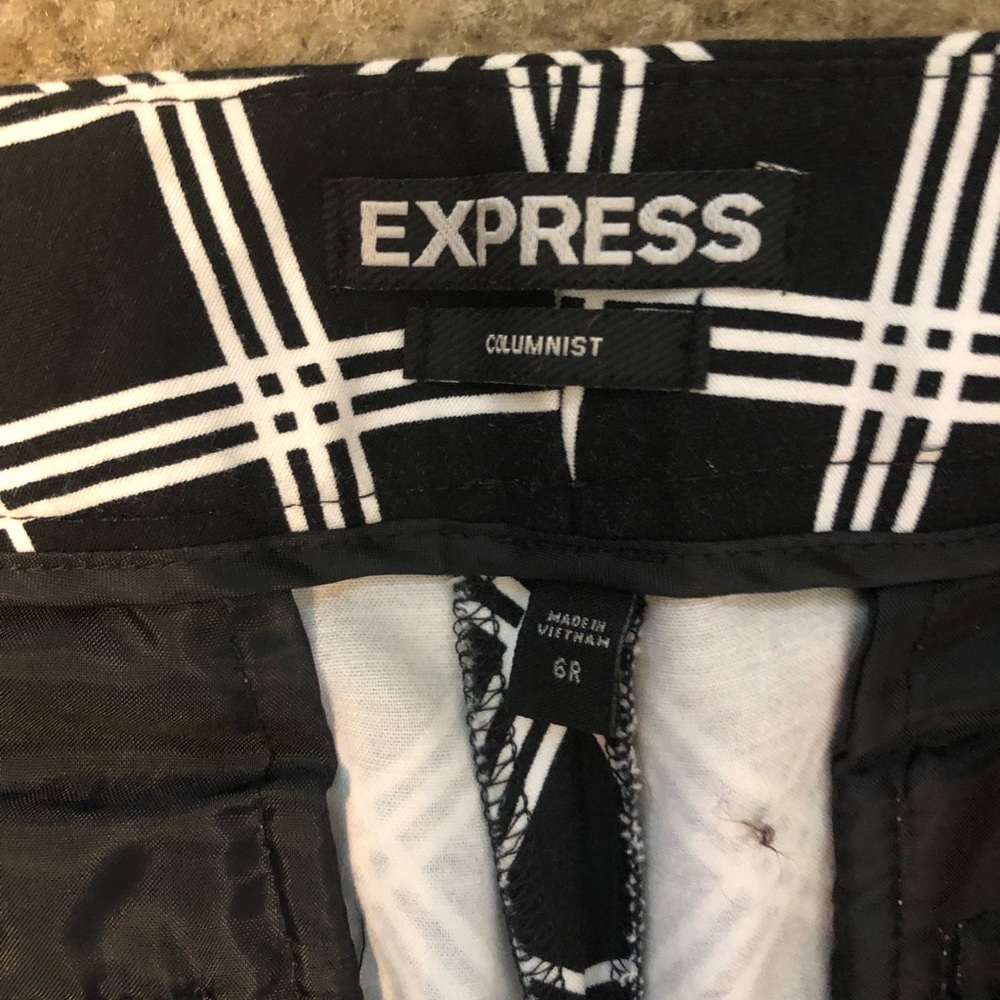 Black Patterned Columnist Pants Express - image 2